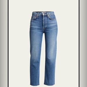 Re/Done Blue Straight Leg Jeans